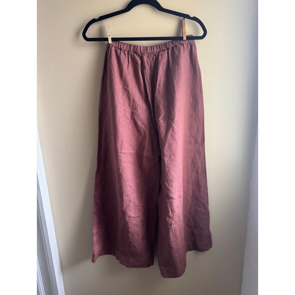 Frank & Eileen Maisie Linen Pant in Mauve - Picture 4 of 13
